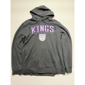 Sacramento Kings Hoodie Mens Black NBA Basketball Sweatshirt‎ Size XL
